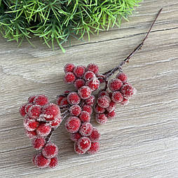 Гілка червона калина цукрова 18 см ягода