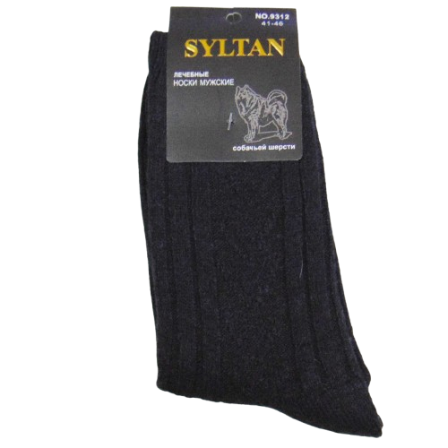 Лікувальні шкарпетки із собачої вовни Syltan 9312 41-46 сині, фото 1