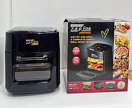Аерофритюрниця гриль, мультипіч, сушарка 3 в 1 3500Вт на 15 л. Zepline ZP-111 чорна