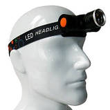 Ліхтар на голову для ЗСУ Police, Головний ліхтар акумуляторний світлодіодний потужний GZ-69, фото 4