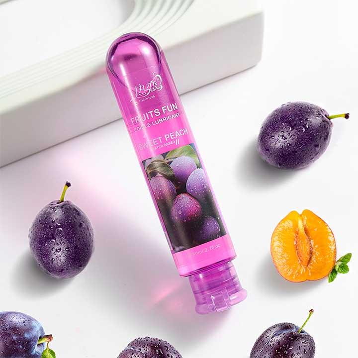Їстівний лубрикант FRUITS FUN 80 мл - Слива — Інтимне мастило