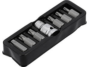 Набір насадок отверточних YATO TORX SECURITY T25-55 з перехідником 1/2" шт 7 YT-0416