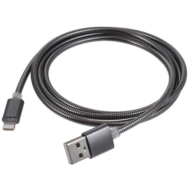 Кабель у металевому обплетенні USB-Lightning 1 м