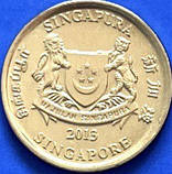 Монета Сінгапуру 5 центів 2013 р., фото 3