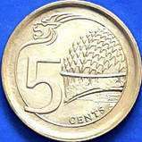 Монета Сінгапуру 5 центів 2013 р., фото 2