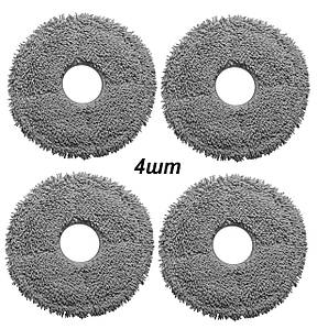 Мікрофіброві ганчірки (накладки) для робот-пилососа Xiaomi X10+ / B101 / S10+ / Dreame L10s Ultra Pro L10 Prime, 4шт