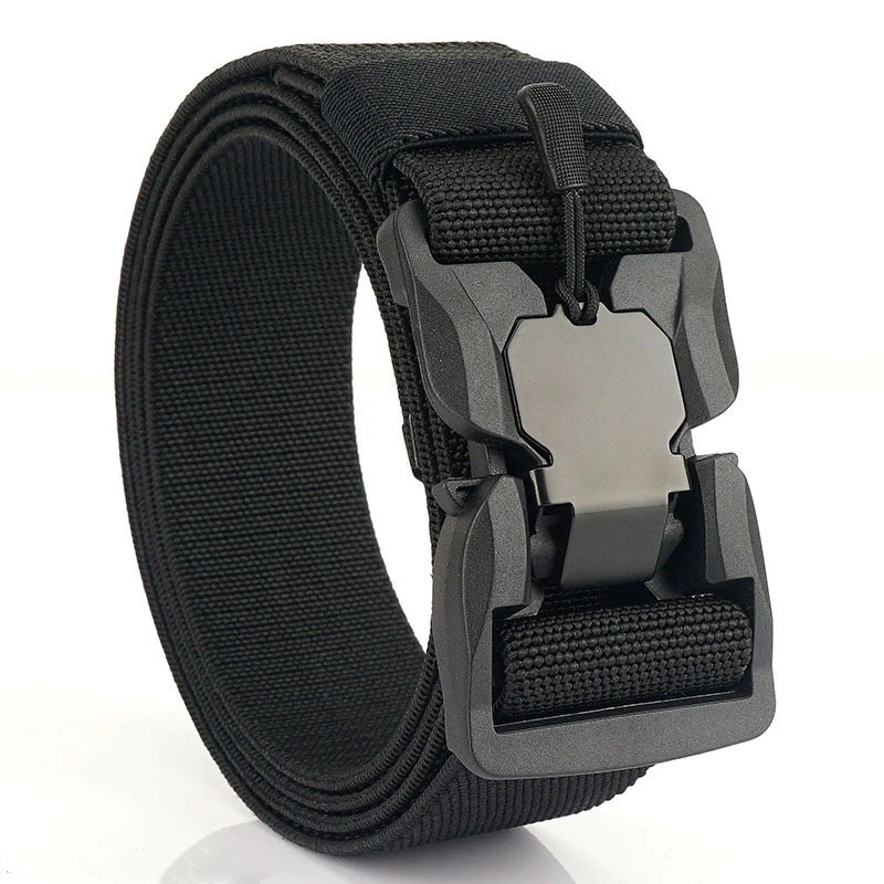 Ремінь тактичний швидкознімний із магнітною пряжкою Tactical Belt 120x3,8 см Чорний