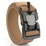 Ремінь тактичний швидкознімний із магнітною пряжкою Tactical Belt 120x3,8 см Чорний, фото 5