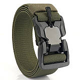 Ремінь тактичний швидкознімний із магнітною пряжкою Tactical Belt 120x3,8 см Чорний, фото 7