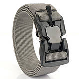 Ремінь тактичний швидкознімний із магнітною пряжкою Tactical Belt 120x3,8 см Чорний, фото 6