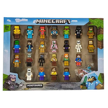 Minecraft набір фігурок в стилі лего 24 шт фігурки майнкрафт