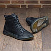 Чоловічі зимові шкіряні черевики на блискавці (натуральний нубук) чорні на хутрі для чоловіків на зиму, розмір 40 41 42 43 44 45, фото 5