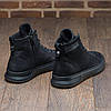 Чоловічі зимові шкіряні черевики на блискавці (натуральний нубук) чорні на хутрі для чоловіків на зиму, розмір 40 41 42 43 44 45, фото 6