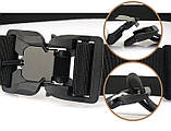 Ремінь тактичний швидкознімний із магнітною пряжкою Tactical Belt 120x3,8 см Чорний, фото 10