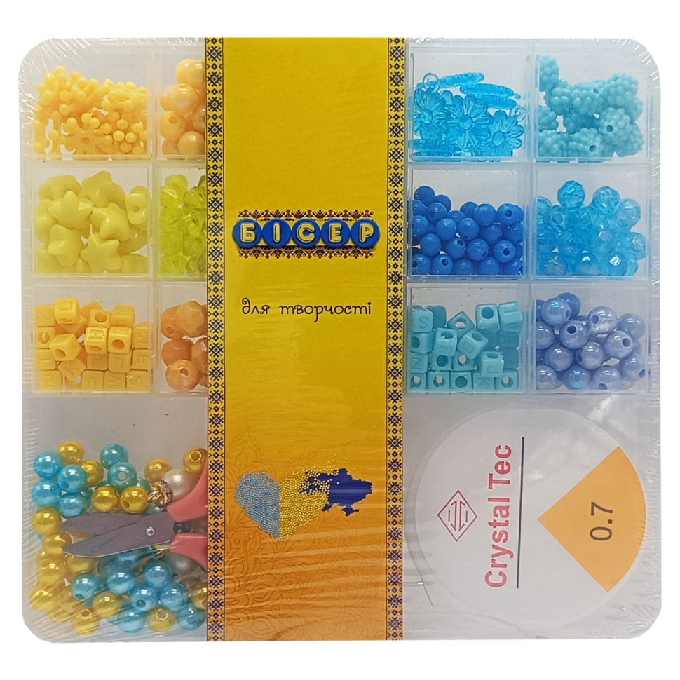 Набір бісеру для виготовлення креативних аксесуарів PL-15/01/02 намистини, бісер, підвіски, фото 1