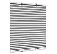 Штора плиссе на окна Жалюзи плиссе тканевые 1522 Светло-серый