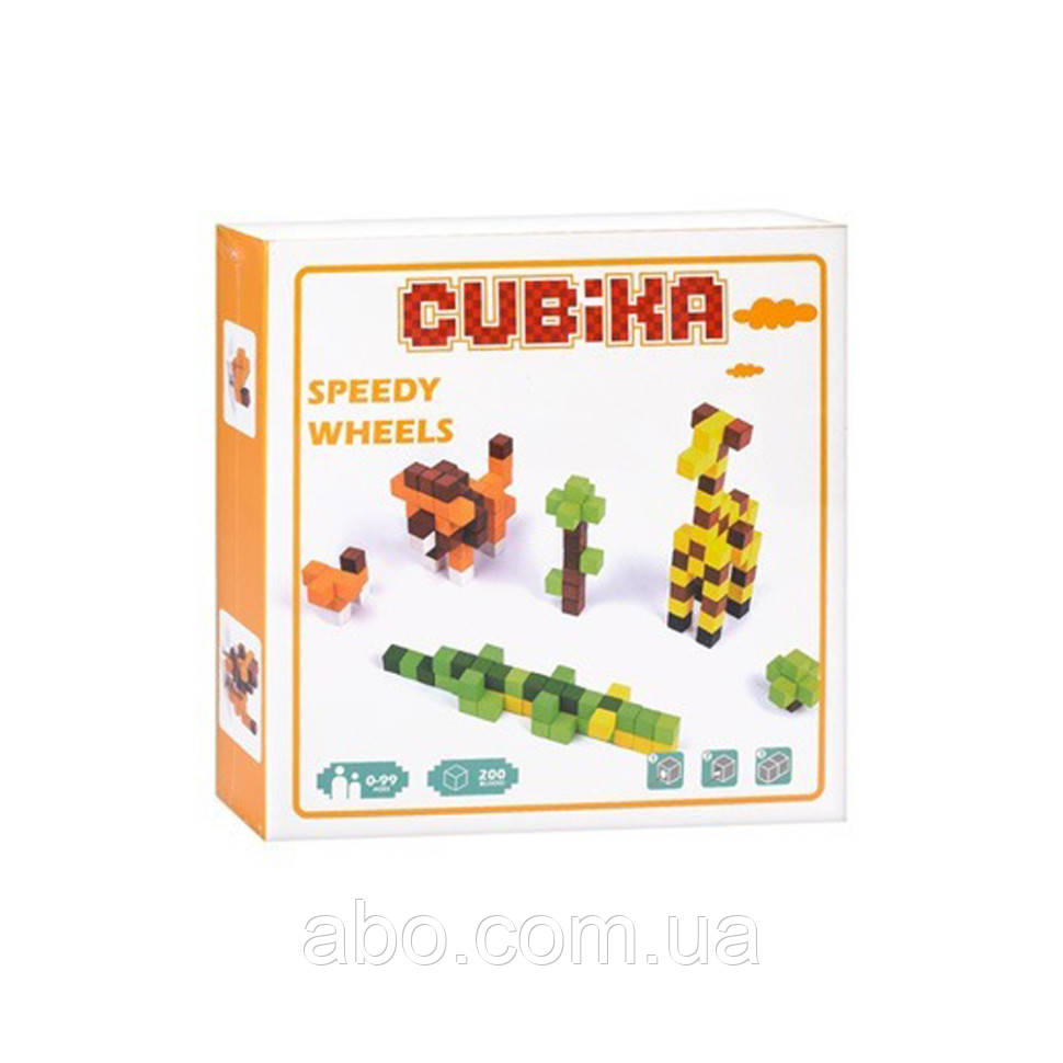 Дерев'яна іграшка Мозаїка MD 1776(Yellow) кубики, наклейки, 200 деталей, фото 1
