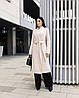Брендове довге зимове тепле кашемірове пальто жіноче молочного кольору, фото 9