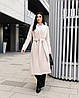 Брендове довге зимове тепле кашемірове пальто жіноче молочного кольору, фото 8