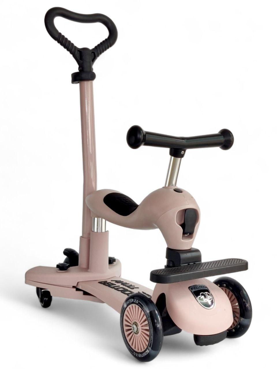 Дитячий складаний самокат-біговел 3 в 1 з найпомічувальнішими колесами, фото 1