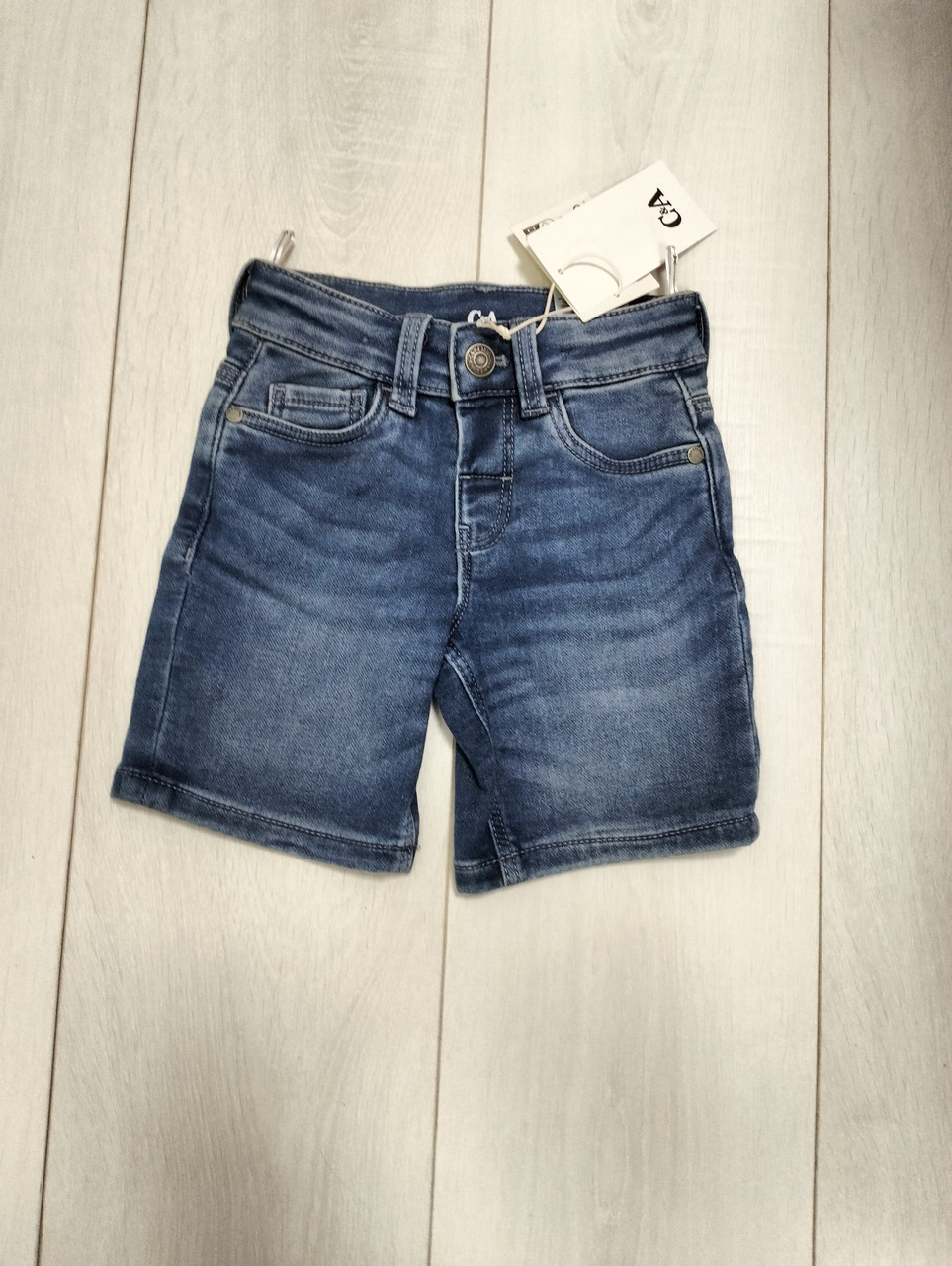 Шорти для хлопчика джинсові стрейчеві сині C&A 92, 98см, фото 1