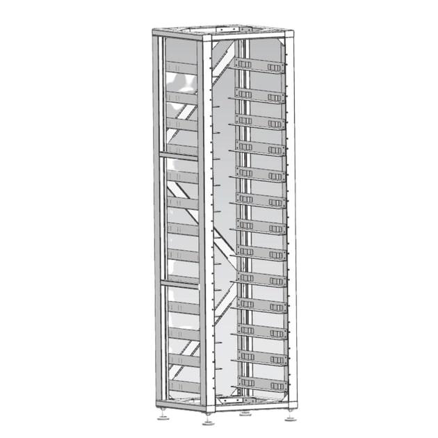 Стійка 19" 60 кВт (3U х 12+1міс) для BOS-GM5.1-серії Deye 3U-HRACK (комплектальна комплекту) white DS, фото 1