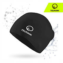 Шапочка для плавання TSUNAMI Standard Black (P-5905973401838), фото 5