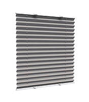 Штора плиссе на окна Жалюзи плиссе тканевые 1526 Серая