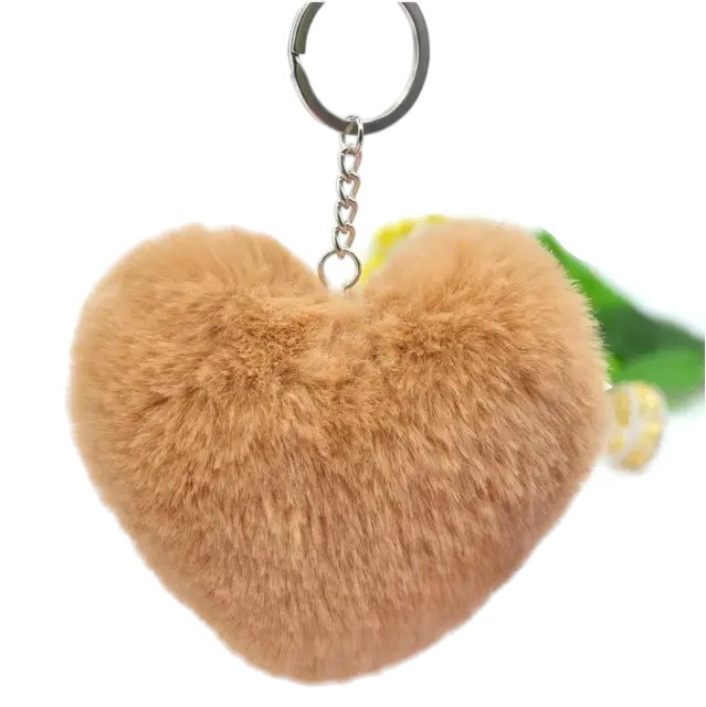 Брелок серце коричневий