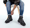 Чоловічі зимові кросівки Adidas Yeezy 500 Mid Winter Dark Grey (Сірі) Взуття Адідас Ізі 500 шкіра замш тепле хутро зима В'єтнам, фото 7