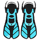 Ласти тренувальні короткі з відкритою п'ятою CIMA 8968 розмір S-M (37-42) Blue-Black, фото 2