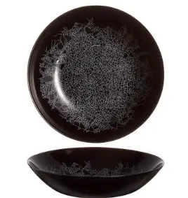 Тарілка глибока Zoe Black 200мм Luminarc склокераміка V0119, фото 1