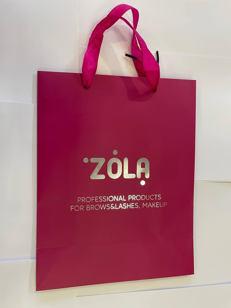 Пакет ZOLA  маленький рожевий картон