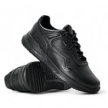 Чоловічі осінні кросівки Clubshoes чорні шкіряні зі шнурівкою осінь/весна демі 220