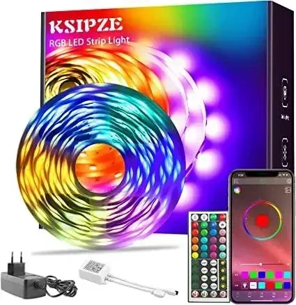 Світлодіодна стрічка KSIPZE завдовжки  10 з RGB-синхронізацією кольорів і зміною кольорів,