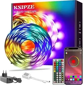 Світлодіодна стрічка KSIPZE завдовжки 10 з RGB-синхронізацією кольорів і зміною кольорів,, фото 1