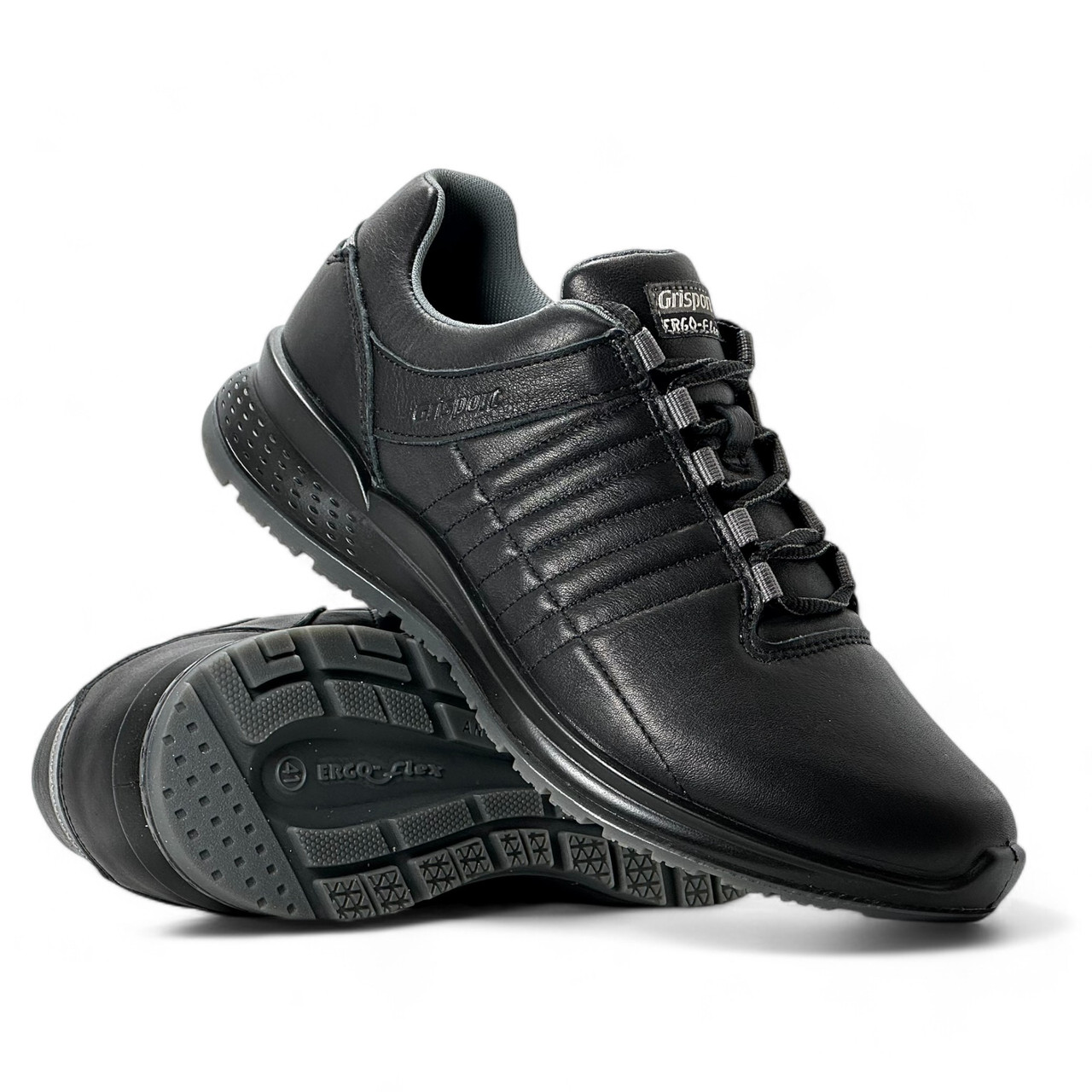 Кросівки чоловічі осінні Grisport Ergo-Flex (Італія) шкіряні чорні водонепроникні демі осінь/весна 42811A50