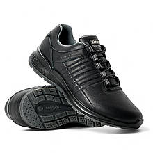 Кросівки чоловічі осінні Grisport Ergo-Flex (Італія) шкіряні чорні водонепроникні демі осінь/весна 42811A50