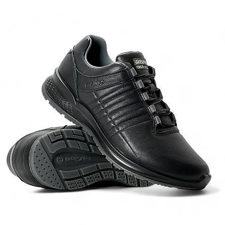 Кросівки чоловічі осінні Grisport Ergo-Flex (Італія) шкіряні чорні водонепроникні демі осінь/весна 42811A50, фото 1