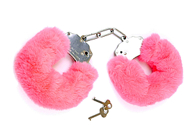 Наручники з рожевим хутром Fetish B Series - Furry Cuffs Pink