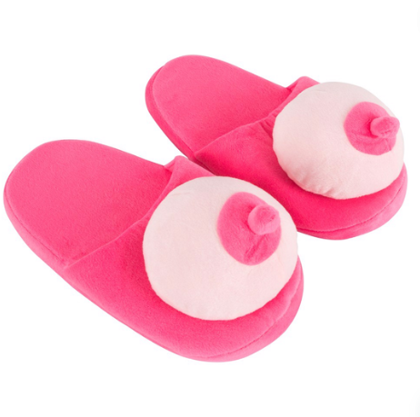 Slipper Boobs pink (Busenpuschen) капці для дому у формі жіночих грудей рожеві розмір 42-45 теплі новинка