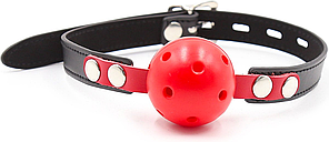 Кляп з отворами для повітря Fetish Fever Ball Gag Red