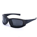 Окуляри тактичні захисні зі змінними лінзами X7 Polarized Чорний, фото 5