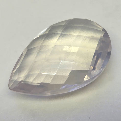 Ювелірний рожевий кварц - двостороннє огранювання 'троянда' 9,1 ct