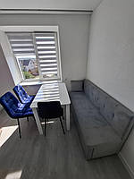 Диван для вузької та довгої кімнати з шухлядою + спальним місцем 1700х550х850 мм