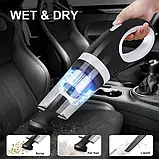Автомобільний портативний пилосос 5V Vacuum Cleaner/Рожевий пилосос від акумулятора для авто та дому SV227, фото 3