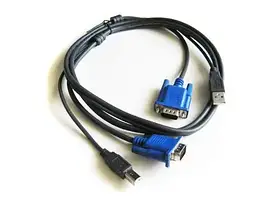 Кабель для KVM-свічка VGA + USB iC227