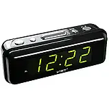 Годинник електронний настільний VST 738-2 LED AC мережевий 220V світний із зеленим підсвічуванням будильник SV227, фото 5