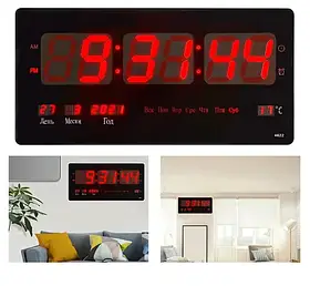 Настінний світлодіодний годинник LED Digital Clock JH 4622-4 електронні Червоні цифри RED iC227