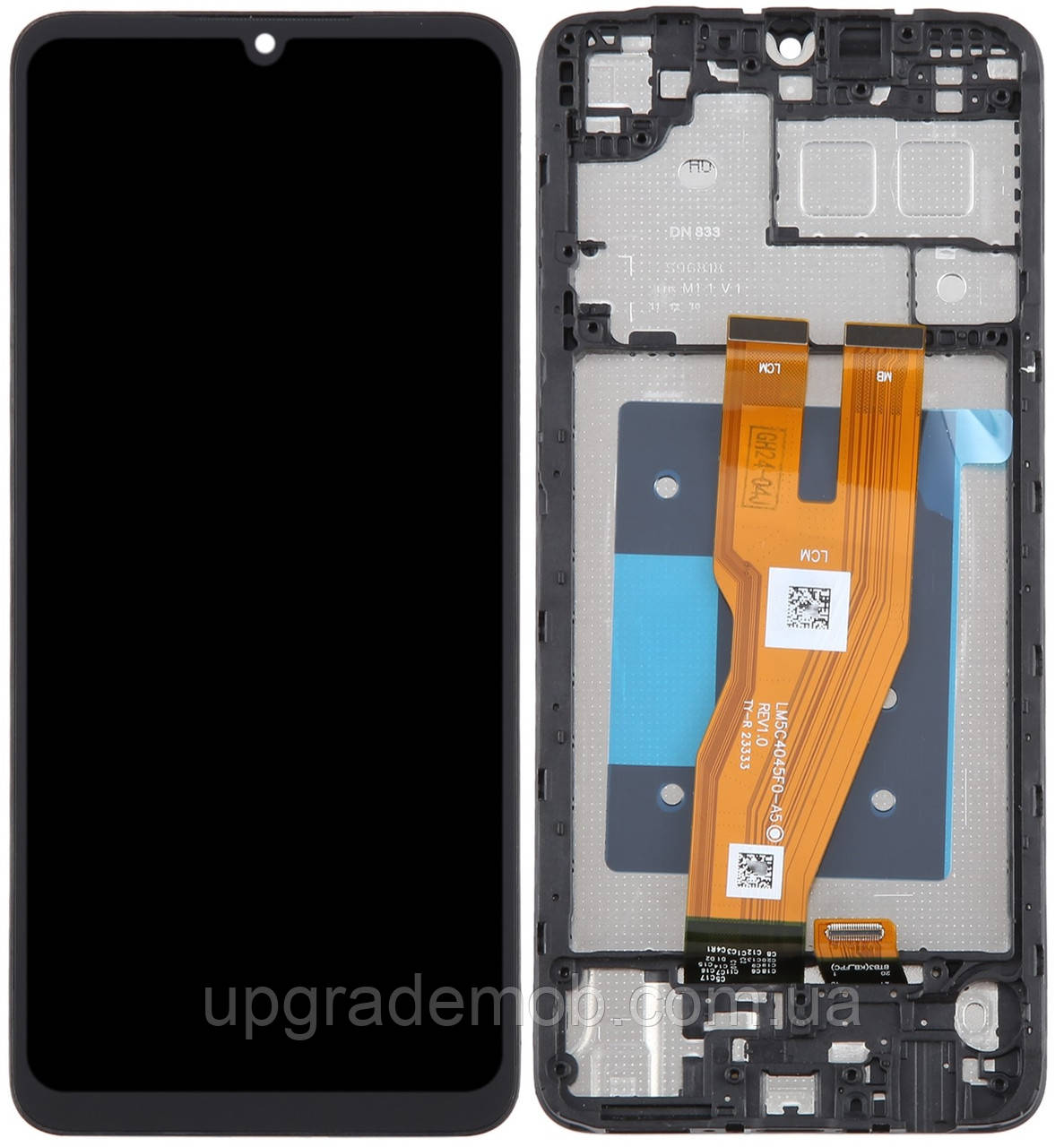 Дисплей модуль тачскрин Samsung A055 Galaxy A05 чорний з рамкою